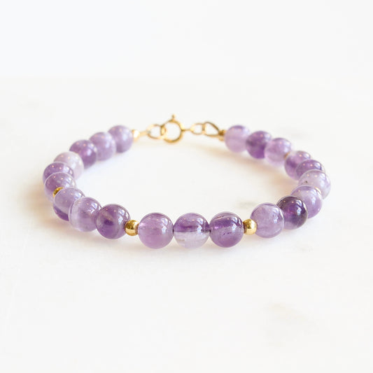 Purple Amethyst Beaded Bracelet