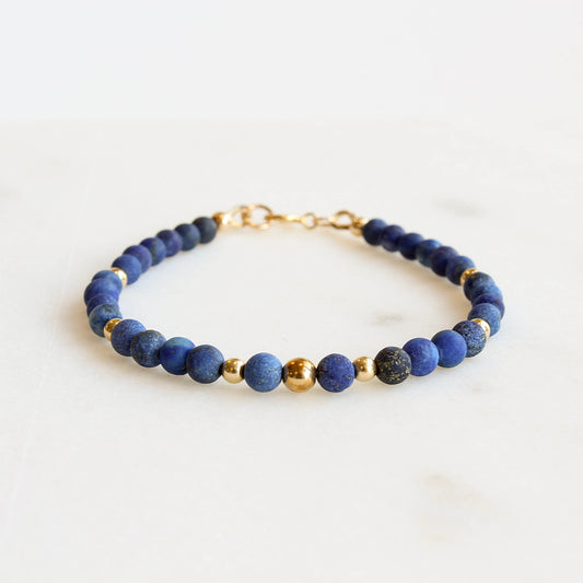 Lapis beaded bracelet 